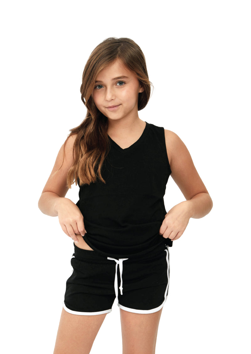 Girls Sporty French Terry Shorts | MS-708K
