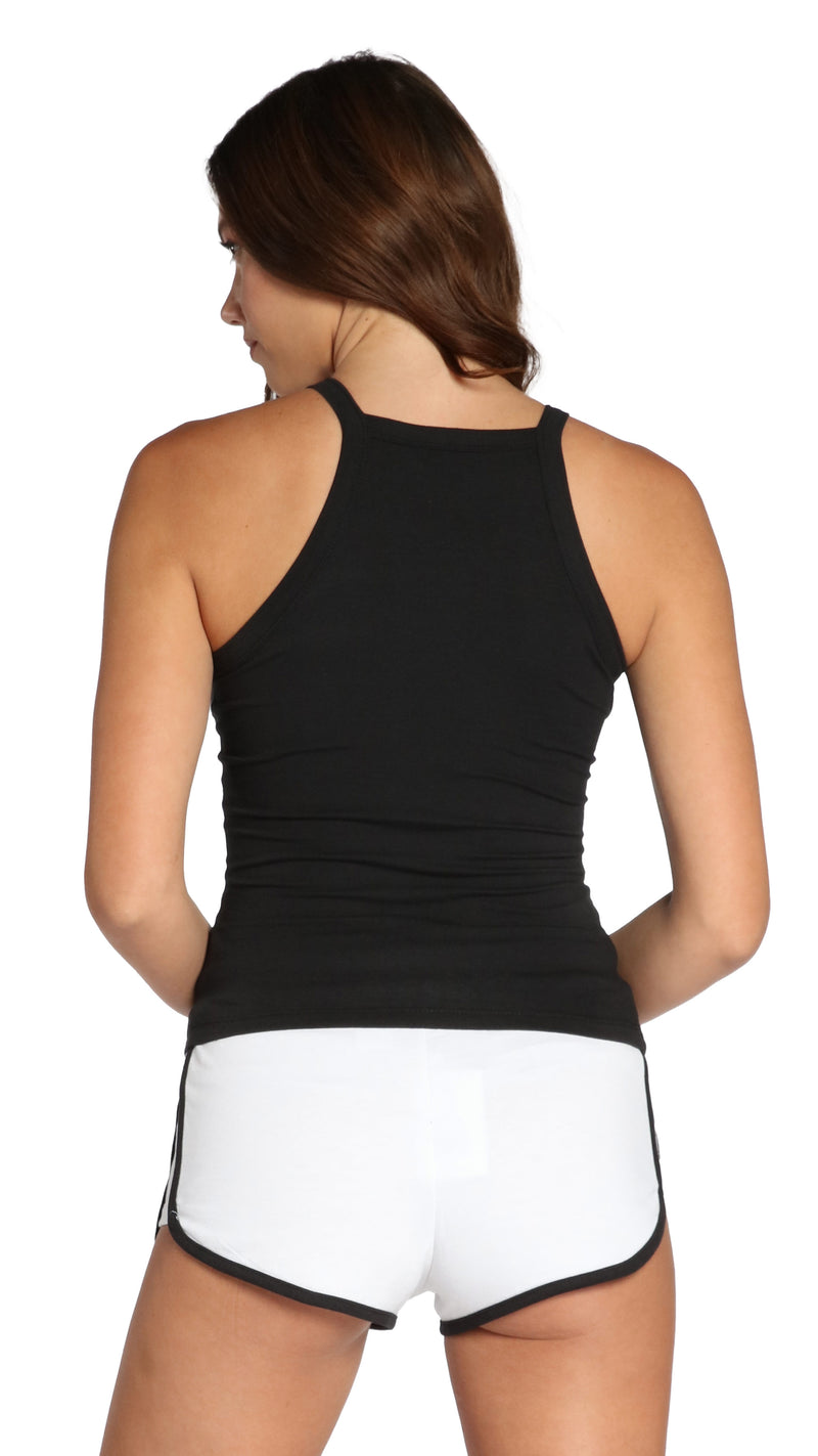 Women's Fitted Halter Tank Top | MS-112